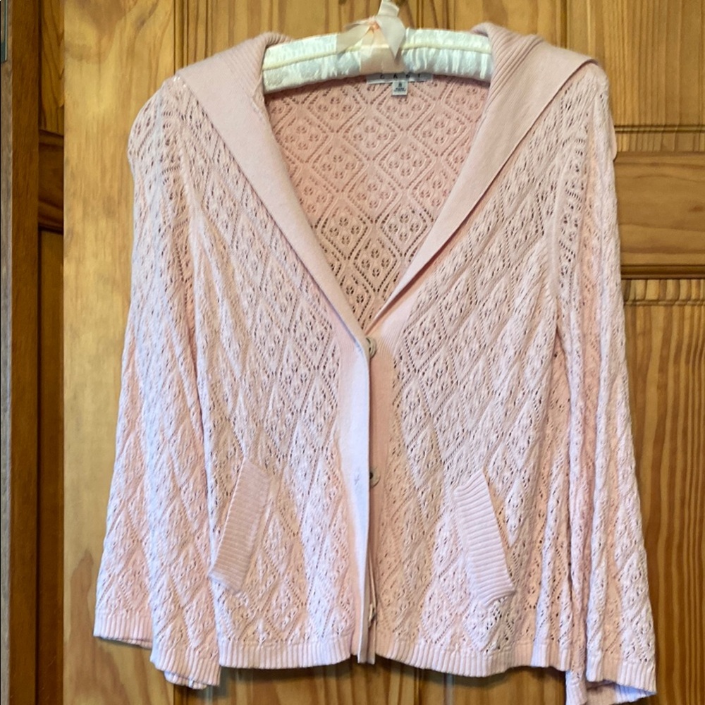 Pink Lace Knit Women's Sweater